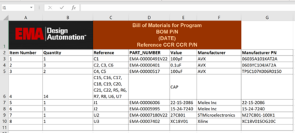 How to Create a BOM with a Template | EMA Design Automation