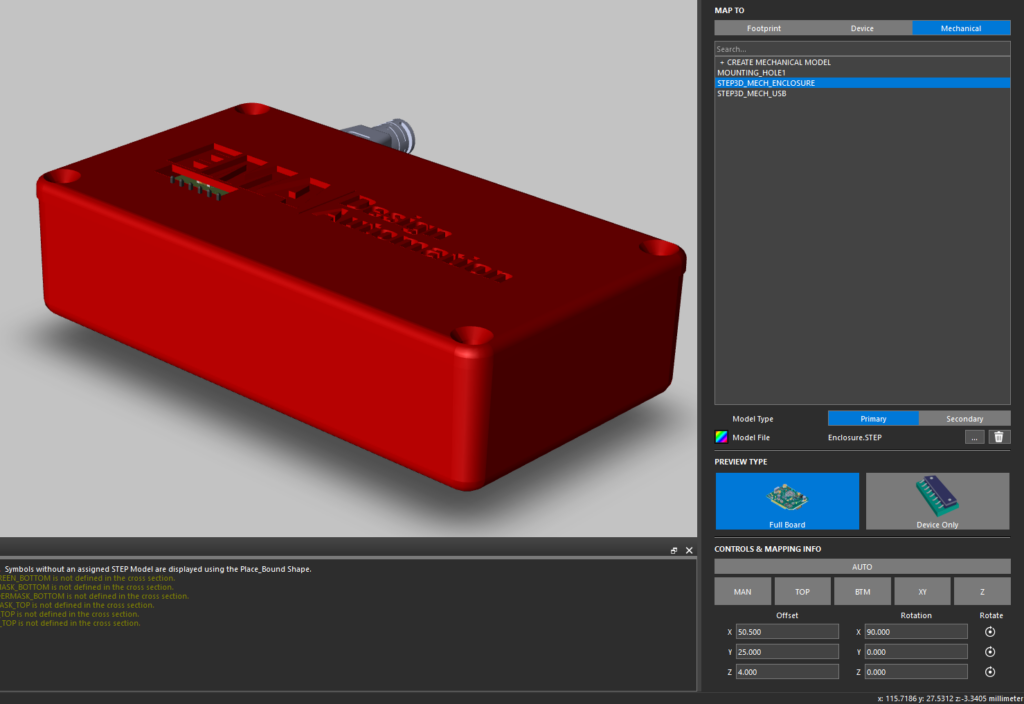 3D Modeling in OrCAD of components and enclosures 