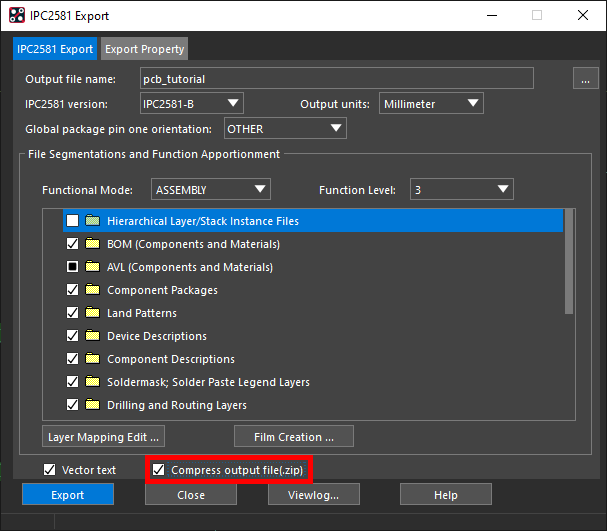 IPC-2581 Manufacturing Export in OrCAD