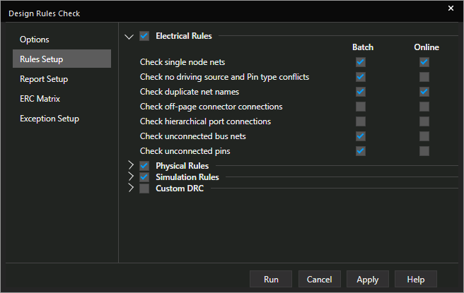 Configuring Rule Checking in OrCAD X Capture to Perform a Schematic Design Rule check