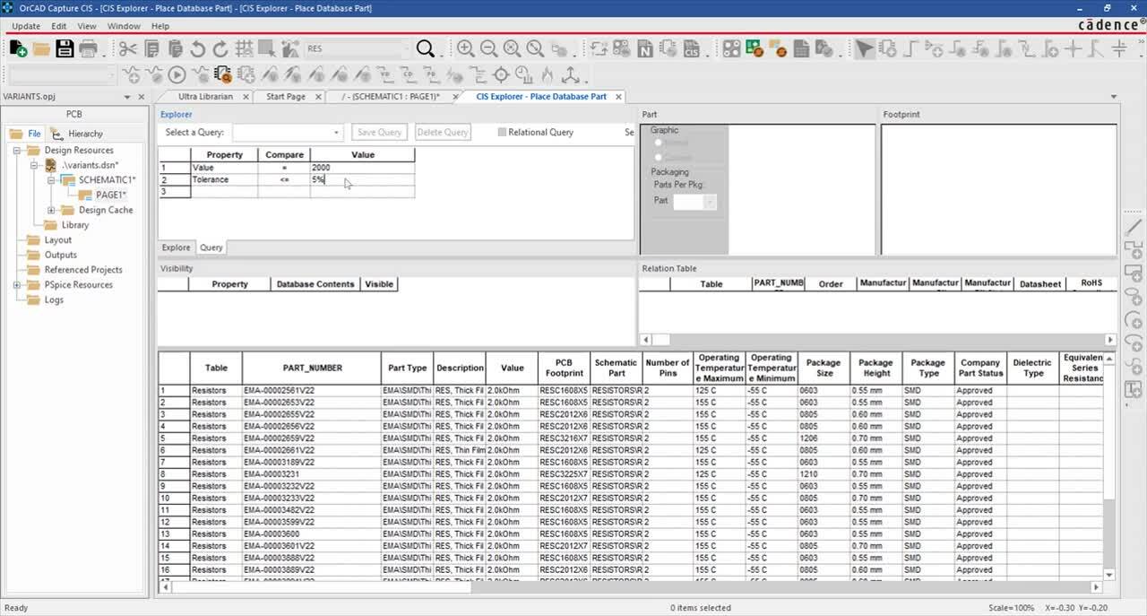 Parametric Searching with OrCAD Capture CIS | EMA Design Automation