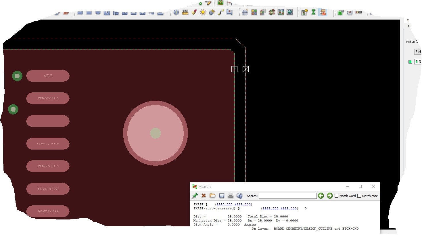  PCBA design program with island search capability