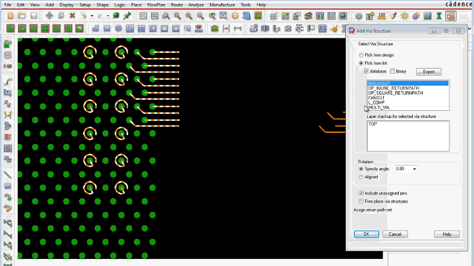 add via structures