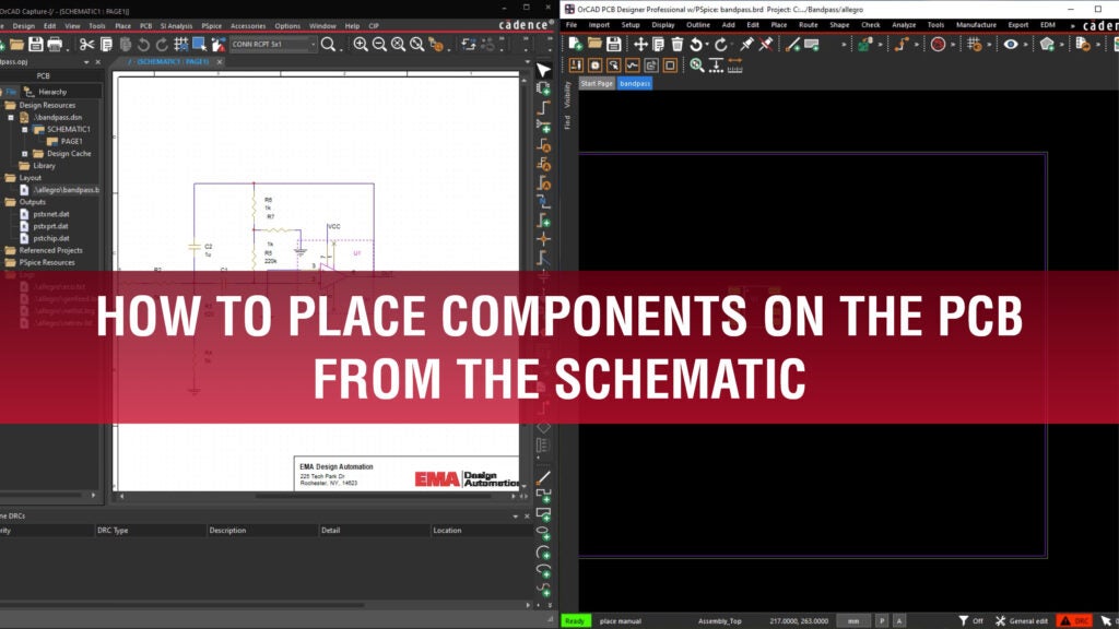How to Place Components on the PCB from the Schematic | EMA Design