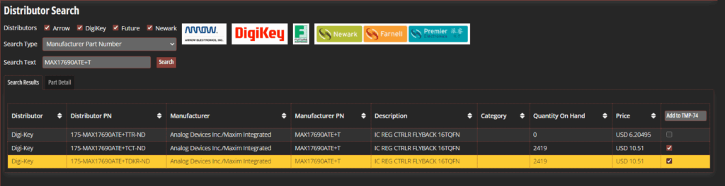 Distributor Search