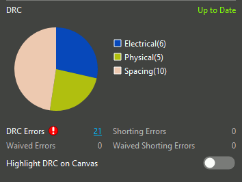 Find DRC Errors in OrCAD X Presto with easy navigation in the Properties Panel