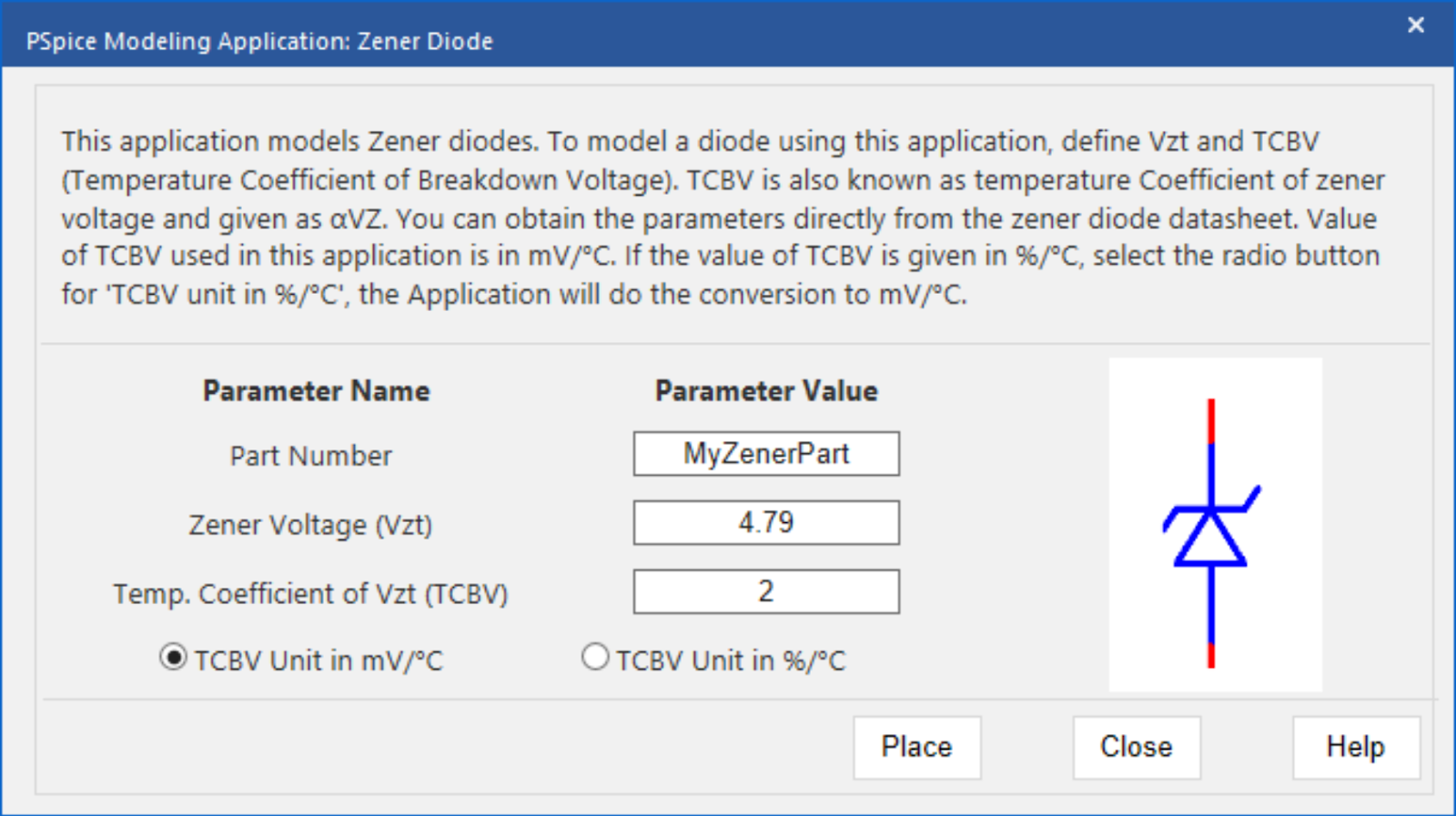 Create a Zener Diode SPICE Model with the PSpice Modeling Application
