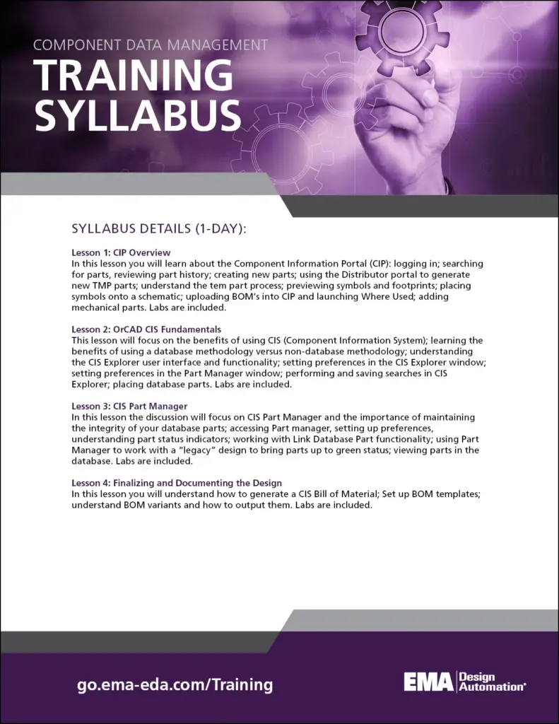 TrainingSyllabus ComponentDataManagement