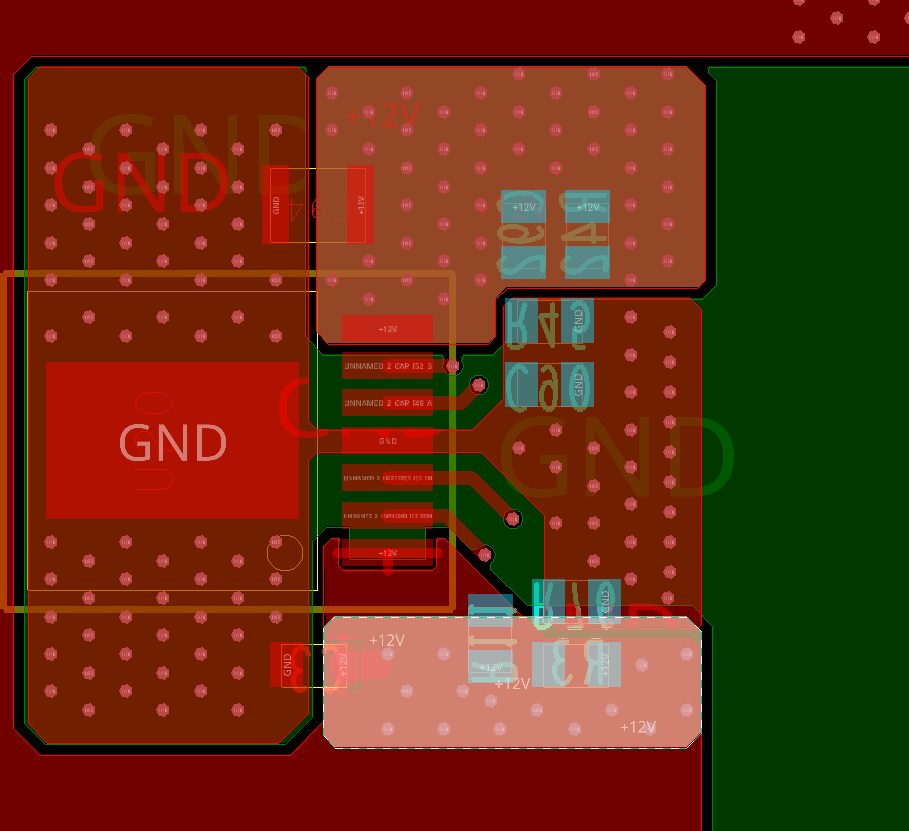 Create void shapes in adjacent layers with OrCAD X