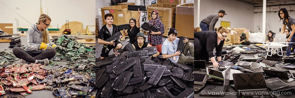 It took over 50 volunteers a total of 10 days to sort through the waste.