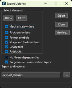 Export Libraries
