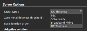 Metal Type Settings