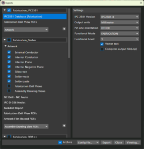 Single Click Export
