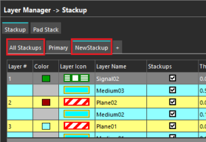 Stackup Window