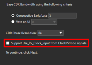 Use RX Clock Input