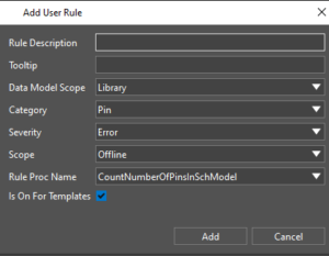 User Defined Rules 1