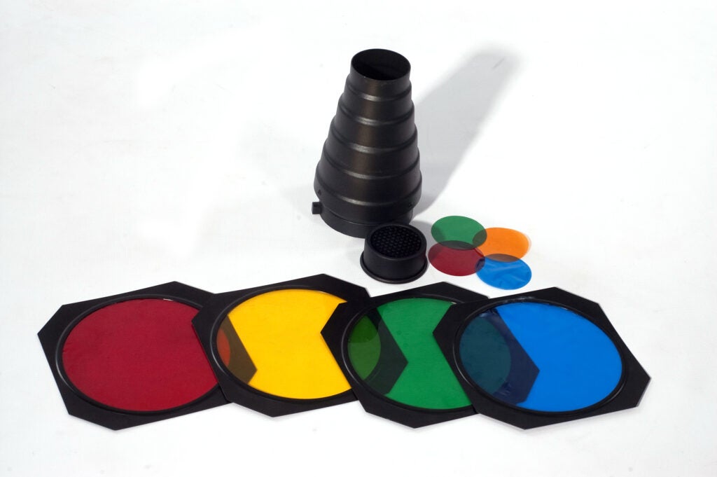 Different color filters representing passive filters