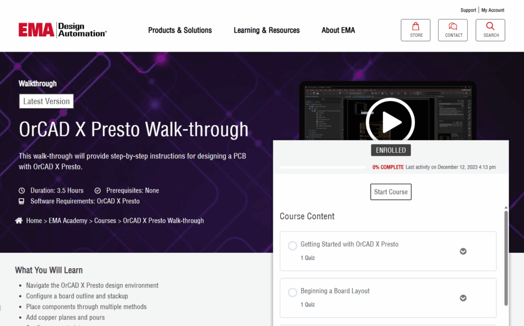 OrCAD X Presto Walkthrough