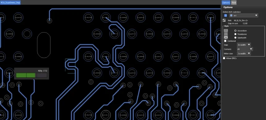 Advancing routing techniques in Allegro that allow for real-time DFM feedback