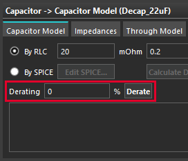 Derating Capacitor Models