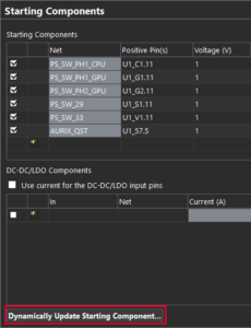 Dynamic Starting Components